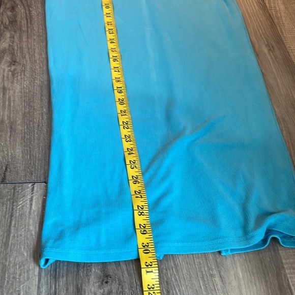 Blue long sleeve crop top, high waisted long skirt,Elastic waist,two piece,Large - Picture 9 of 11